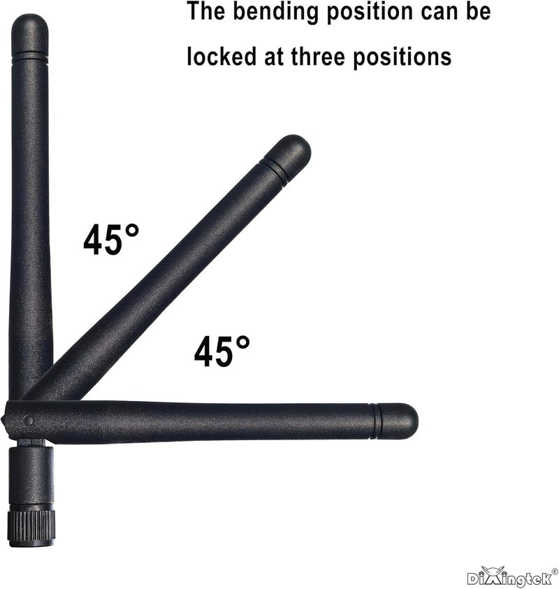 Dixingtek WiFi 6E Tri-Band 2.4GHz 5GHz 6GHz Bluetooth RP SMA Male Antenna, Compatible with WiFi Router Camera PCI-E Network Card USB Adapter Motherboard PC Desktop Computer 2-Pack WiFi Antennas - Image 5